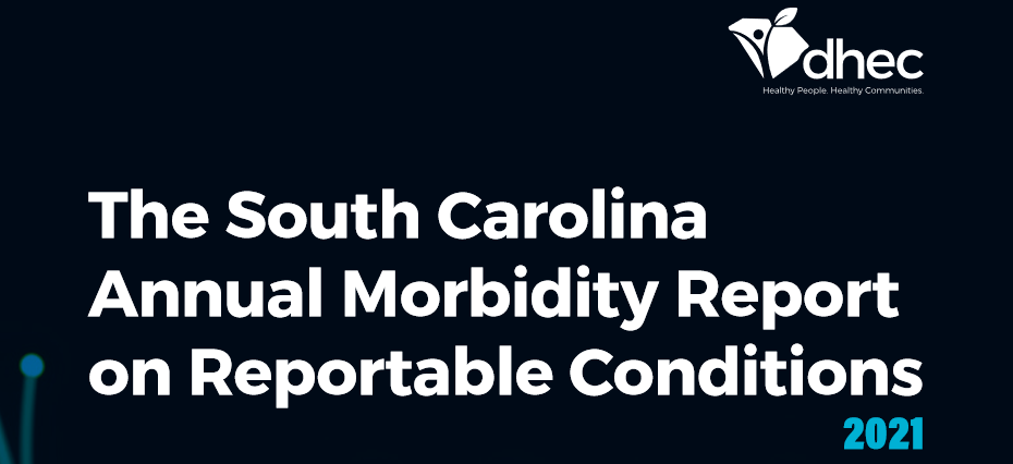 The South Carolina Annual Morbidity Report on Reportable Conditions 2021 cover